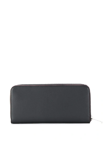 Shop Loewe Logo Zip Around Leather Wallet In Black