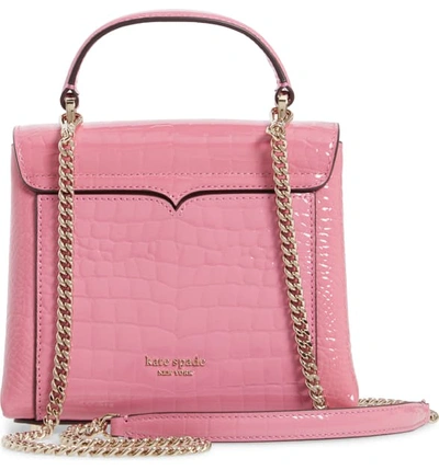 Kate Spade Women's Mini Romy Twistlock Croc-embossed Patent