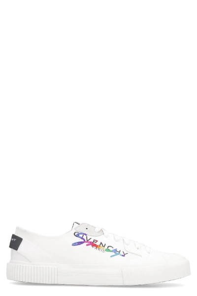 Shop Givenchy Tennis Light Canvas Sneakers In White