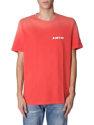 Shop Diesel "t-dikel" T-shirt In Red