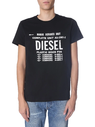 Shop Diesel "t-diego-b6" T-shirt In Black