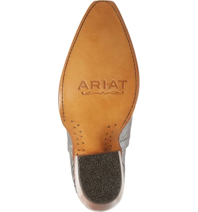 Shop Ariat Dixon Bootie In Metallic Silver Leather