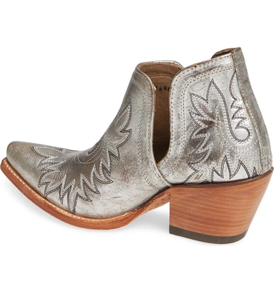 Shop Ariat Dixon Bootie In Metallic Silver Leather