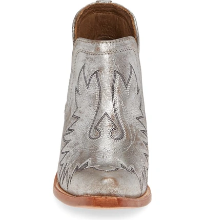 Shop Ariat Dixon Bootie In Metallic Silver Leather