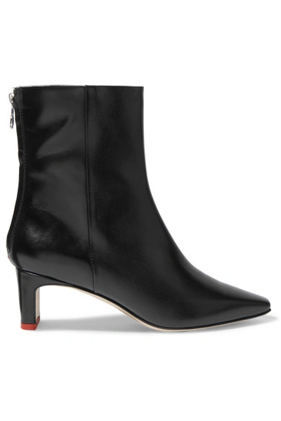 Shop Aeyde Ivy Leather Ankle Boots In Black