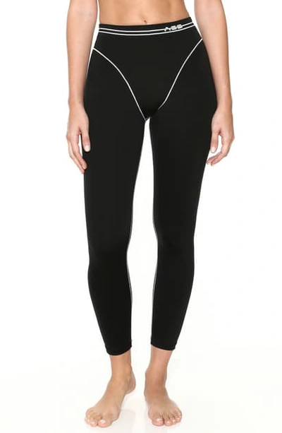 Shop Adam Selman Sport Adam Selman French Cut Leggings In Black