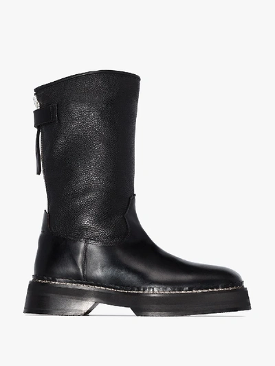 Shop Eytys Black Tuscon Leather Boots