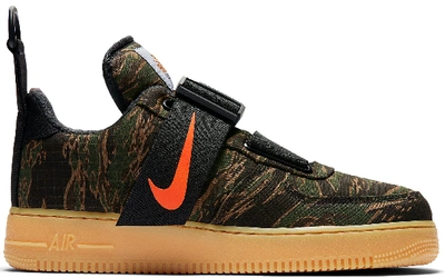 Pre-owned Nike Air Force 1 Low Utility Carhartt Wip Camo In Camo  Green/total Orange-gum Light Brown | ModeSens