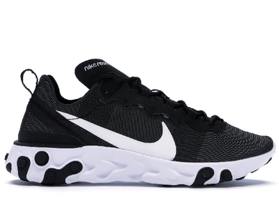 Pre-owned Nike React Element 55 Black White In Black/white | ModeSens