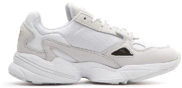 adidas originals triple white falcon sneakers
