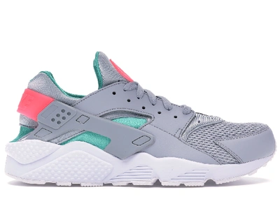 Pre-owned Nike  Air Huarache Run South Beach In Wolf Grey/sunset Pulse-kinetic Green-white