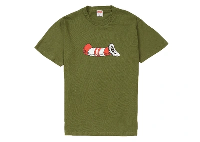 Pre-owned Supreme  Cat In The Hat Tee Olive