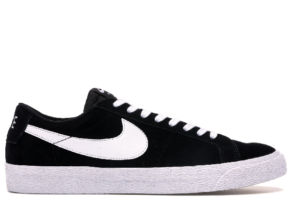 nike sb blazer low black white