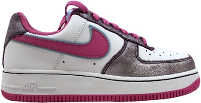 NIKE Pre-owned Air Force 1 Low '07 White Cool Rose Aubergine (women's) In White/cool Rose-aubergine