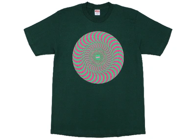 Pre-owned Supreme  Spitfire Classic Swirl T-shirt Dark Green