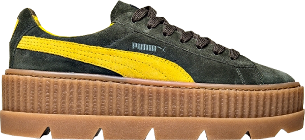 puma suede green and yellow