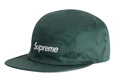 Supreme Jacquard Logo Camp Cap (Green)