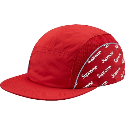 Pre-owned Supreme  Diagonal Logo Side Panel Camp Cap Red