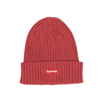 Pre-owned Supreme Overdyed Ribbed Beanie (ss18) Washed Magenta