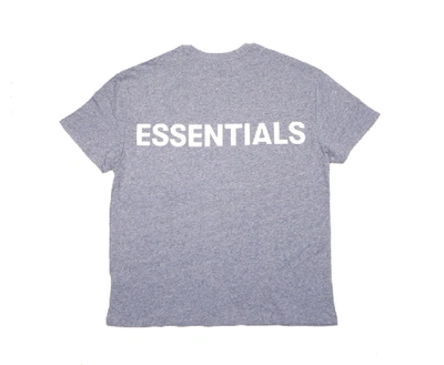Pre-owned Fear Of God Essentials 3m Logo Boxy T-shirt Dark Heather Grey/grey