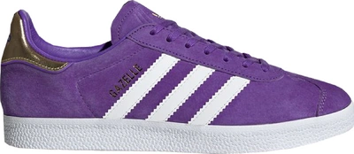 Pre-owned Adidas Originals Adidas Gazelle Tfl Elizabeth Line (w) In Collegiate Purple/footwear White/gold Metallic
