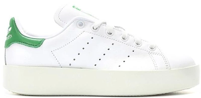 Pre-owned Adidas Originals Adidas Stan Smith Bold White Green (women's) In Cloud White/cloud White/green