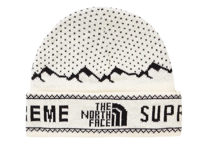 Pre-owned Supreme  The North Face Fold Beanie White