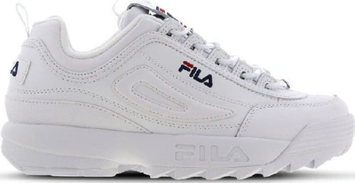 Pre-owned Fila Disruptor 2 Premium White Navy Red In White/ Navy- Red