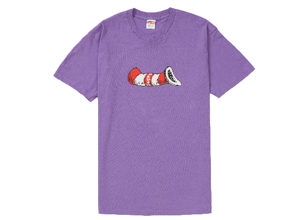 supreme cat in the hat tee purple