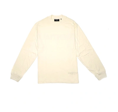 Pre-owned Fear Of God  Essentials 3m Logo Boxy Long Sleeve T-shirt Butter Cream