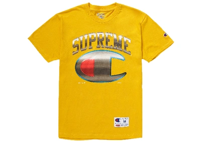 Pre-owned Supreme Champion Chrome S/s Top Gold