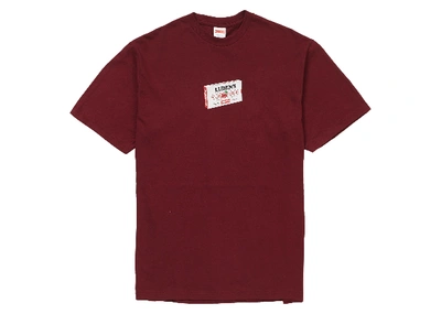 Pre-owned Supreme Luden's Tee Burgundy