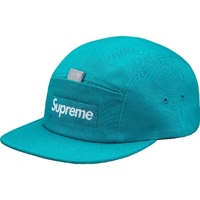 Pre-owned Supreme  Reflective Tab Pocket Camp Cap Teal