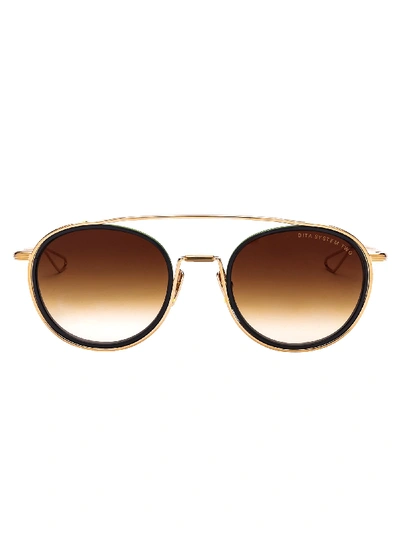 Shop Dita Gold Metal Sunglasses