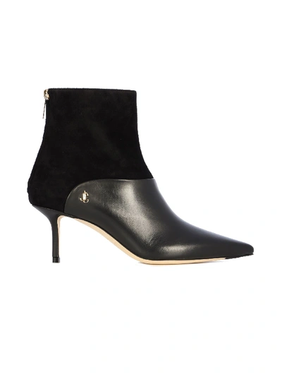Shop Jimmy Choo Black Leather Ankle Boots