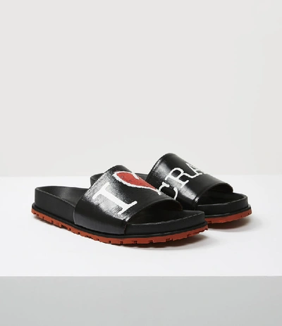 Shop Vivienne Westwood I Love Crap Slide Black