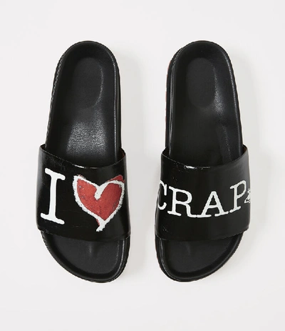 Shop Vivienne Westwood I Love Crap Slide Black