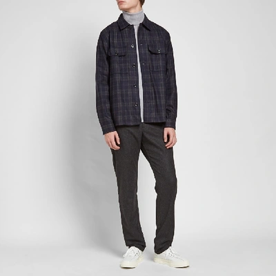 Shop Norse Projects Kyle Wool Shirt In Blue