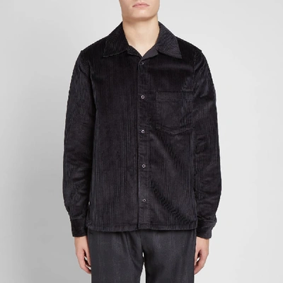 Shop Acne Studios Denver New Cord Overshirt In Blue