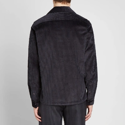 Shop Acne Studios Denver New Cord Overshirt In Blue