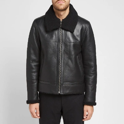 Shop Norse Projects Elliot Shearling Jacket In Black