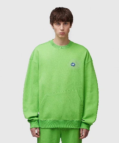 Shop Ader Error Mens Silicon Front Sweatshirt In Green