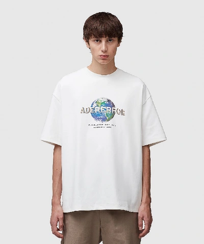 Shop Ader Error Oversized Globe T-shirt In White