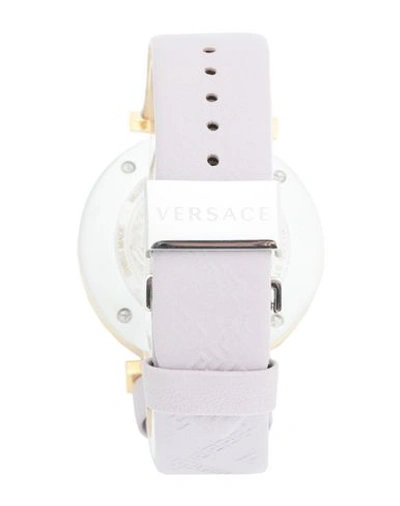 Shop Versace Wrist Watch In Lilac