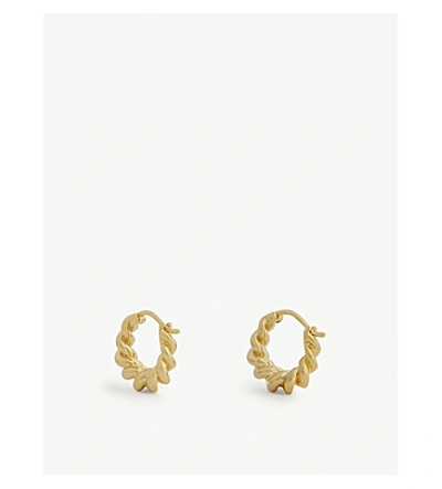 Missoma Mini Tital 18ct Gold Vermeil Hoop Earrings In Gold