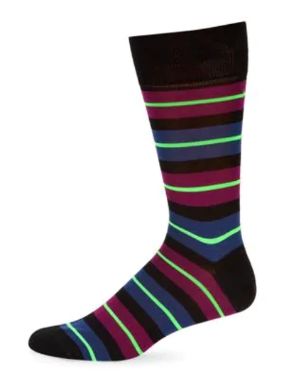 Shop Paul Smith Men's Donnie Striped Socks In Black