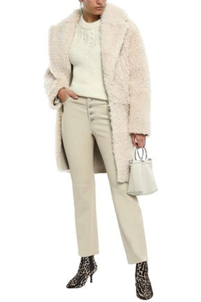 Shop Iro Sunday Reversible Shearling Coat In Cream