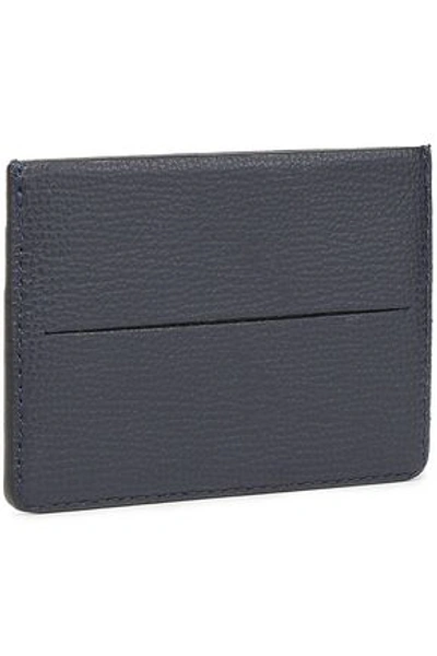 Shop Marni Woman Textured-leather Cardholder Midnight Blue