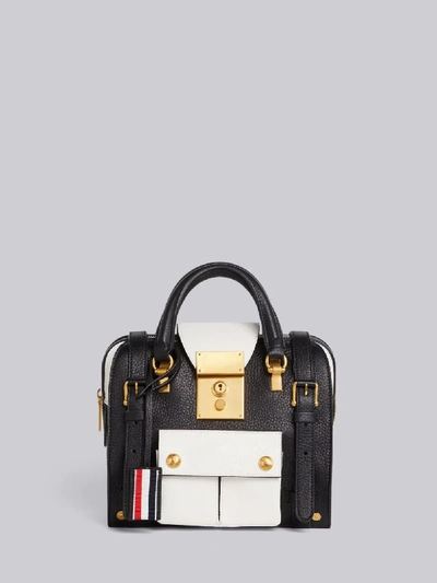 Shop Thom Browne Mini Rwb-detail Mrs. Thom Backpack In Black