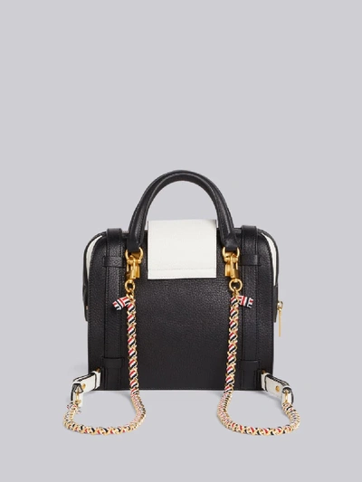 Shop Thom Browne Mini Rwb-detail Mrs. Thom Backpack In Black